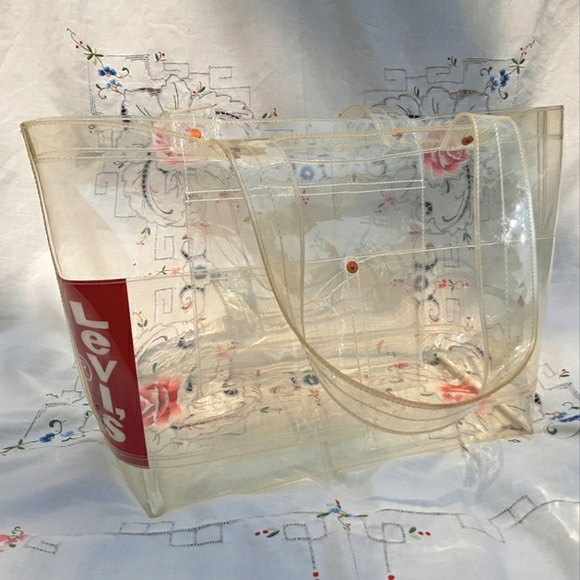 Levi's Handbags - Levi's Icon Logo Carryall Clear Vinyl Tote Bag